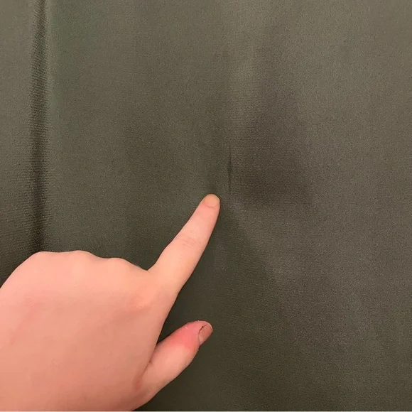 Azazie Linia Eucalyptus Mermaid Pleated Stretch Satin Dress Evening Gown Size 14 - Picture 13 of 14